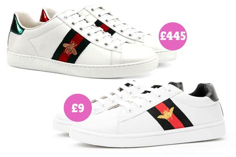 poundland gucci trainers|Poundland is selling a £9 lookalike of Gucci’s £445 iconic bee .